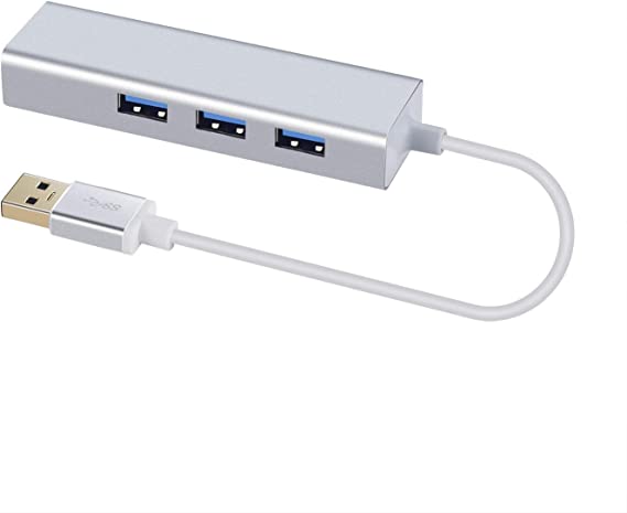Tobo 3-Port USB 3.0 Hub with RJ45 10/100/1000 Gigabit Ethernet Port Networking Adapter Converter LAN Wired USB Network Adapter for MacBook, Microsoft Surface Chromebook (3USB-3.0-LAN)