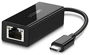 UGREEN USB Type C Ethernet Adapter USB-C to RJ45 10/100 Network Adapter for New Macbook, Chromobook Pixel, Lenovo Yoga 900 (30287)
