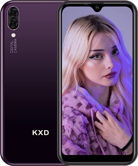KXD A1 Dual SIM Phone with 2 Rear Camera 8+5 MP, 5 MP Front Camera, 141mm, 1GB RAM, 16GB (Violet)