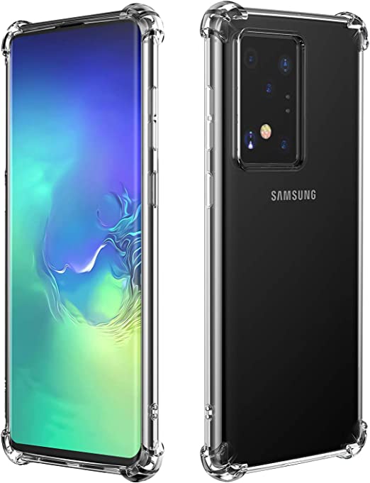 COMWINN Samsung S20 Ultra Case, Ultra-Thin Soft TPU Samsung S20 Ultra Case,Fully Protective Shockproof Anti-Fingerprint Drop-Protection Cover Case for Samsung S20 Ultra-Clear
