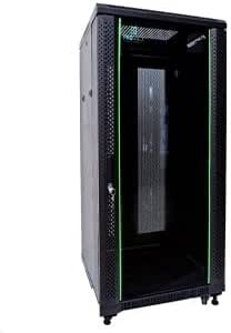 ProRack 22U 600 * 600 Standing Network Rack with Glass Door, 4 fans, 1 shelf, and 1 PDU 8 outlet (Not Installed)