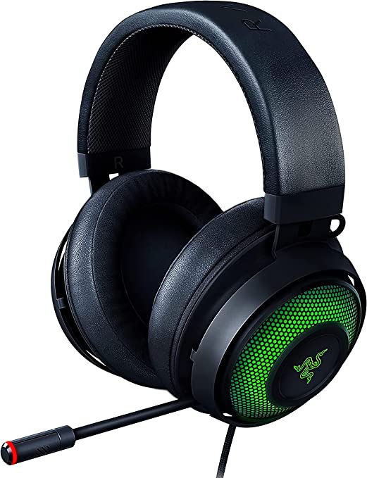 Razer Kraken Ultimate RGB USB Gaming Headset | THX 7.1 Spatial Surround Sound | Retractable Active Noise-Cancelling Mic | Chroma RGB Lighting | 50mm Audio Drivers | Aluminum & Steel Frame | For PC,MAC