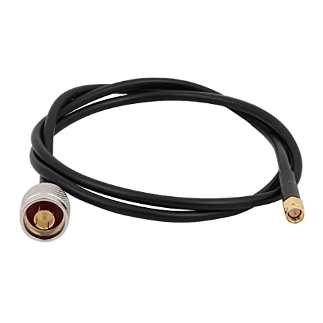 SUNTRADE 1M(3.3FT) N Type Male to SMA Male Test Antenna Coaxial RG58 Cable Connector Adapter,Black,50 Ohm(RG58-1M-N)