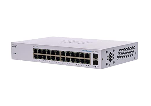 Cisco Business CBS110-24T-D Unmanaged Switch | 24 Port GE | 2x1G SFP Shared | Limited Lifetime Protection (CBS110-24T-D)
