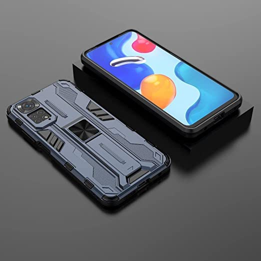 جراب لهاتف شاومى Redmi Note 11s ، - جراب أصلي جديد من GrabMobily - غطاء درع شديد التحمل - غطاء عالي الجودة مقاوم للانزلاق - أزرق