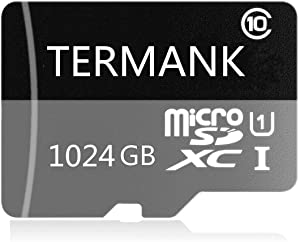 TERMANK 1TB Micro SD Card 1024GB High Speed Class 10 Micro SDXC with Adapter for Android Smartphones