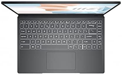 MSI Modern 14 B4MW Laptop, 14 Inch FHD, AMD R5-4500U, 256 GB SSD, 8 GB RAM, AMD Radeon Graphics, Windows - Onyx Black