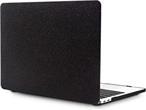 OneGET MacBook Pro 16 Inch Case with Touch Bar Touch ID Fashion MacBook Pro 16 Case 2019 Release A2141 with Retina Display Retro Cases Glitter Bling PU Laptop Case Pro 16 Inch Hard Case(G1505 Black)