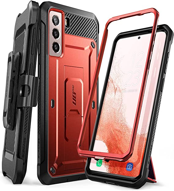 SUPCASE Unicorn Beetle Pro Series Case for Samsung Galaxy S22+ Plus 5g (6.55 Inch), Dual Layer Rugged Holster & Kickstand Case Without Screen Protector for Galaxy S22+ Plus (2022 Release) (Ruddy)