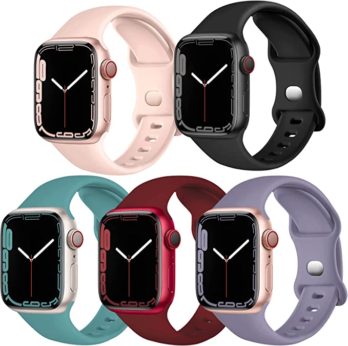 Rain gold Bands Compatible with Apple Watch Band 38mm 40mm 41mm 42mm 44mm 45mm for Women Men, Stainless Steel Milanese Metal Mesh Loop Adjustable Strap Replacement for iWatch Series 7/6/5/4/3/2/1/SE