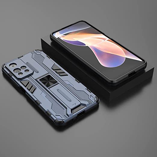 جراب لهاتف شاومى Redmi Note 11 Pro 4G ، - جراب أصلي جديد من GrabMobily - غطاء درع شديد التحمل - غطاء عالي الجودة مقاوم للانزلاق - أزرق