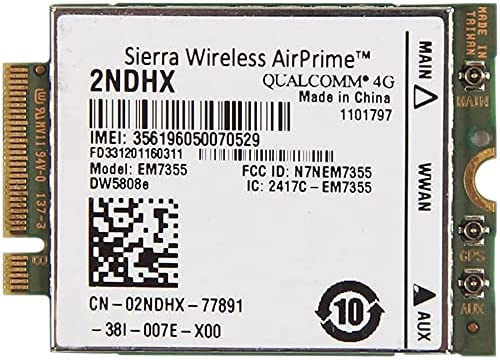 SenFend Wireless dw5808e 5808e em7355 4G LTE Sierra Wireless airprime Gobi5000 Wireless WAN WWAN Card 2ndhx for Dell Venue 8 Pro, Venue 11 Pro