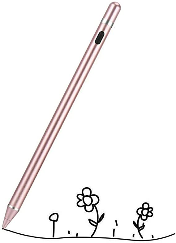 Stylus Pens for Touch Screens, Active Stylus Rechargeable Fine Point Stylist Pen Pencil Compatible with Apple and Other Tablets (Rose Gold)