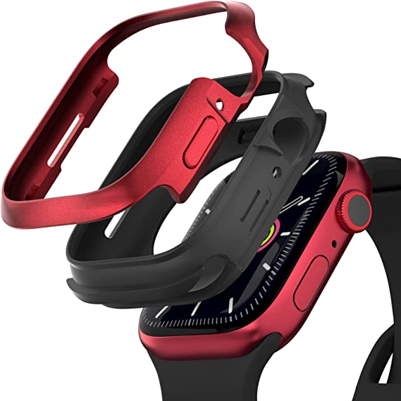 SwitchEasy Aviation-Grade Aluminum Apple Watch Series 7 Case 45mm - Apple Watch 7 Case, Military-Grade Protection 45mm iWatch Case, Odyssey (Red)