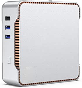 Mini PC, 8GB RAM+128GB ROM Celeron J4125 (up to 2.7GHz) Windows 10 Pro, Support Three Display 4K UHD@60Hz, Bluetooth 4.2, Dual Wifi 2.4/5G, 1000 Mbps, Business Office Home Small Computer