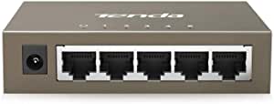 Tenda TEG1005D 5 Ports 10/100/1000 Mbps Gigabit Ethernet Network Switch, Ethernet Splitter Works with IEEE 802.3u/x, Auto MDI/MDIX, 6KV Lightning Protection, Desktop and Wall Mounting, Plug and Play