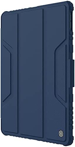 Nillkin Case for Apple iPad 10.2" 2020/2021 8th Generation (10.2" Inch) Bumper Pro Leather Camera Slider Camshield Protect Stand Smart Wake & Sleep Pencil Holder Blue
