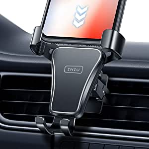 INIU Car Phone Mount, 360° Universal Gravity Air Vent Phone Holder for Car, One Hand Cell Phone Car Holder Stand Compatible with iPhone 12 11 Pro XS Max X 8 7 Plus Samsung S20 S10 Note 9 Google LG GPS