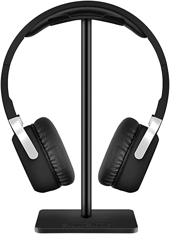 New Bee Headphone Stand Headset Stand Headphone Holder Universal Aluminum Gaming Headset Holder Earphone Display Earbuds Mount For All Headphones (Black)