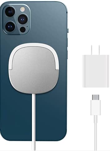 Azpen Wireless Magnetic Charger 15 Watt - for iPhone 12, 12 Mini, 12 Pro, 12 Pro Max and All Other Qi Compatible Devices (Black)