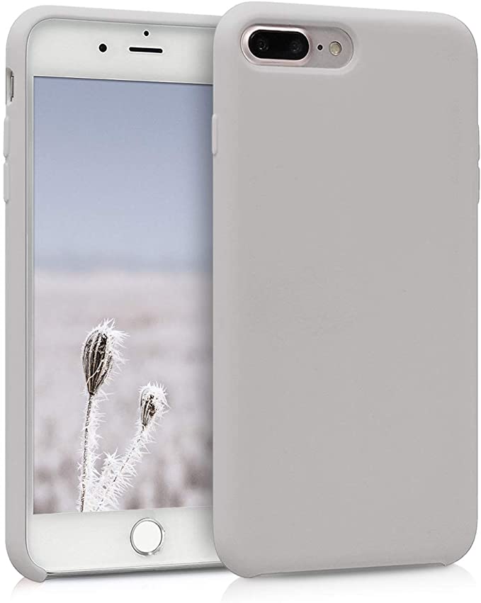 kwmobile TPU Silicone Case Compatible with Apple iPhone 7 Plus / 8 Plus - Case Slim Protective Phone Cover with Soft Finish - Beige Matte