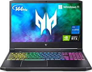 Acer Predator Helios 300 PH315-54-760S Gaming Laptop | Intel i7-11800H | NVIDIA GeForce RTX 3060 Laptop GPU | 15.6" Full HD 144Hz 3ms IPS Display | 16GB DDR4 | 512GB SSD | Killer WiFi 6 | RGB Keyboard