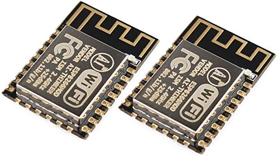 Sunhokey ESP8266 ESP-12F WiFi Serial Module, Wireless Transceiver Remote Port Network Development Board (Pack of 2)