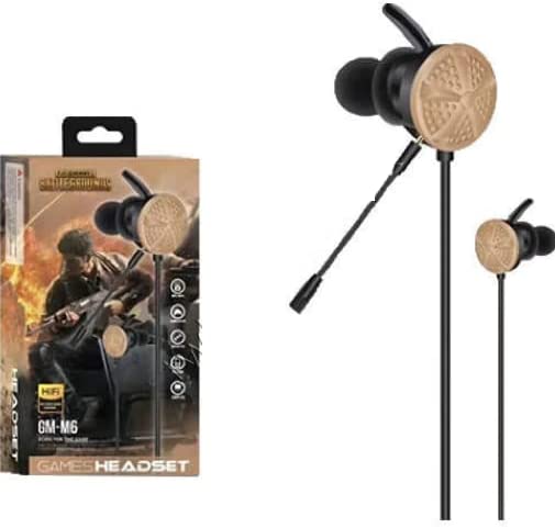 GM-G6 Gaming Headset with Mic 3.5mm jac Gold