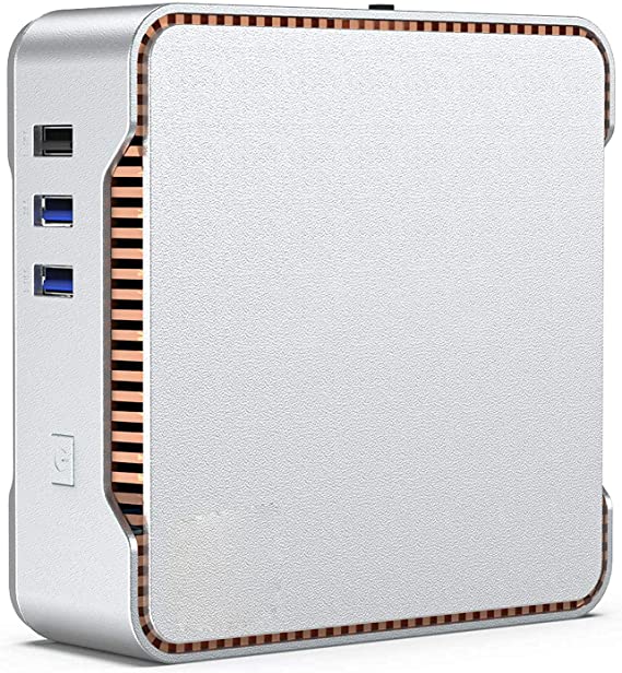 Mini PC, 8GB RAM+128GB ROM Celeron J4125 (up to 2.7GHz) Windows 10 Pro, Support Three Display 4K UHD@60Hz, Bluetooth 4.2, Dual Wifi 2.4/5G, 1000 Mbps, Business Office Home Small Computer