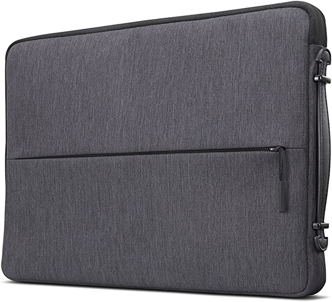 Lenovo Urban Laptop Sleeve for 14" Notebook, Water Resistant, Soft Padded Compartments, Accessory Storage, Reinforced Rubber Corners, Extendable Handle, GX40Z50941, Charcoal Grey