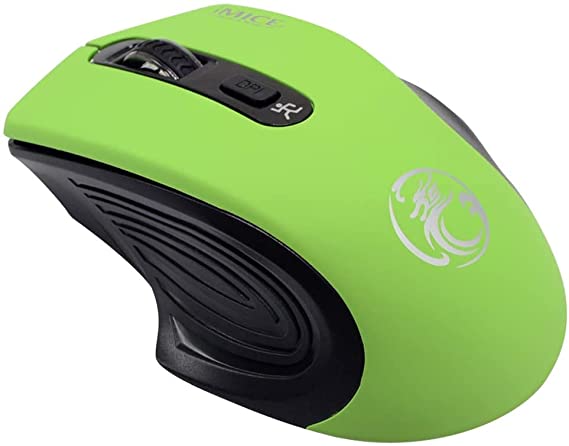 Mouse Office Home Wireless Mouse Feels Comfortable Mini Buttons 4 Keys Distance Meters E -1800 2.4Ghz Wireless Mouse (green)