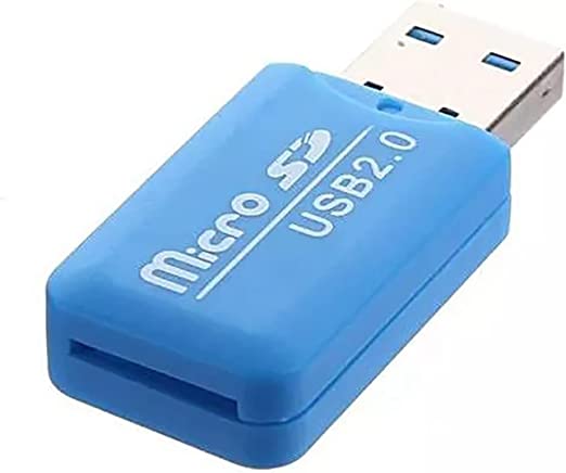 Mini USB 2.0 Card Reader for Micro SD Card TF card Adapter - Light Blue