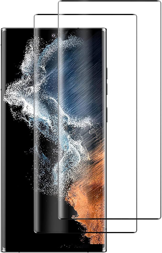 Feitenn for Samsung Galaxy S22 Ultra Tempered Glass [2 Pack], Clear Transparent Film Case Friendly 9H Hardness Anti-Fingerprint Anti-Scratch No Bubble Screen Protector for Galaxy S22 Ultra 5G 2022