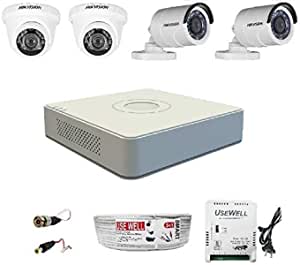 HIKVISION Wired 720p HD 1MP Security Camera Kit, Black
