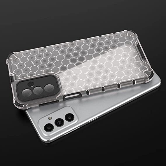Compatible Case For Samsung Galaxy M23 5G, Honeycomb Pattern Anti-Slip, Shock Absorption, Cover For Samsung Galaxy M23 5G - Translucent