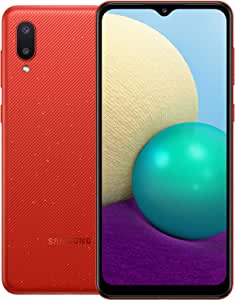 Samsung Galaxy A02 Dual SIM Smartphone, 32GB 3GB RAM LTE (UAE Version), Red