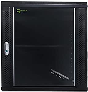 RACK TECH 9U Single Section Networking Rack 60x45 Cm Glass Door With Lock, With 1 Fan, PDU 6 Outlet, Shelf, Hanging Screws, Extra Fan Option, Moonlight Lock