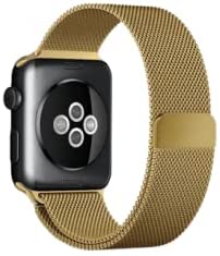 Stainless Steel Band with Case Compatible with Apple Watch Bands 40mm for Women Men, Adjustable Magnetic Milanese Mesh Metal Strap for iWatch Series 6/5/4/3/2/1 SE