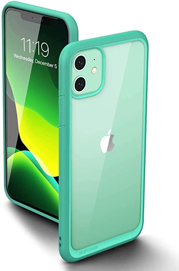 SUPCASE Unicorn Beetle Style Series Case Designed for iPhone 11 6.1 Inch (2019 Release), Premium Hybrid Protective Clear Case (Green)