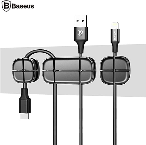 Baseus Cross Peas Cable Clip Black