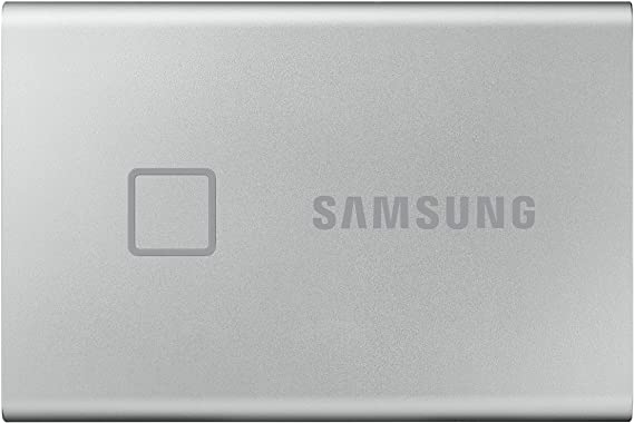 Samsung T7 Touch Portable SSD - 500 GB - USB 3.2 Gen.2 External SSD Metallic Silver (MU-PC500S/WW)