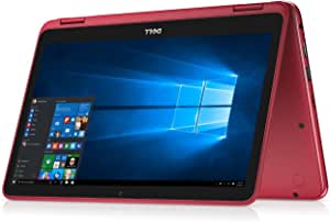 Dell Inspiron Business 2 in 1 Laptop PC 11.6" Touchscreen Intel Pentium N3710 Quad-Core Processor 4GB RAM 500GB HDD Wifi HDMI Bluetooth Webcam Windows 10-Red