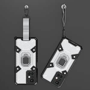 Xiaomi Redmi 10 2022 4G, Case Original New All-in-One - Ultra Premium quality Case From GrabMobily - Heavy Dual Protection Shockproof Case With Original Short Lanyard - Transparent & Black