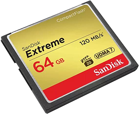 SanDisk Extreme 64GB UDMA7 CompactFlash Card up to 160MB/s, UHS-1 Class 10, U3, V30