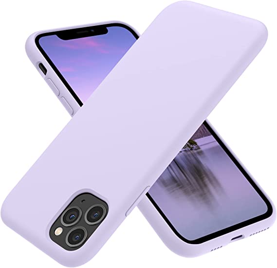 OTOFLY iPhone 11 Pro Max Case,Ultra Slim Fit iPhone Case Liquid Silicone Gel Cover with Full Body Protection Anti-Scratch Shockproof Case Compatible with iPhone 11 Pro Max (Cloud Mauve)