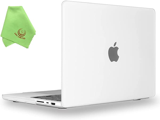 UESWILL Compatible with 2021 MacBook Pro 16 inch Case Cover Model A2485, Matte Case for MacBook Pro 16 inch with M1 Pro / M1 Max Chip & Touch ID + Microfiber Cloth, Clear