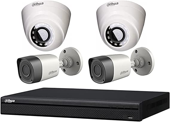 Dahua Technologies Surveillance Cameras with 4CH Recorder (Set of 4,2MP)