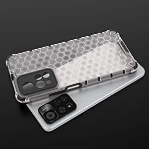 For Xiaomi Redmi Note 11 Pro+ 5G, Honeycomb Pattern Shockproof Original Case from CompuMisr -Transparent