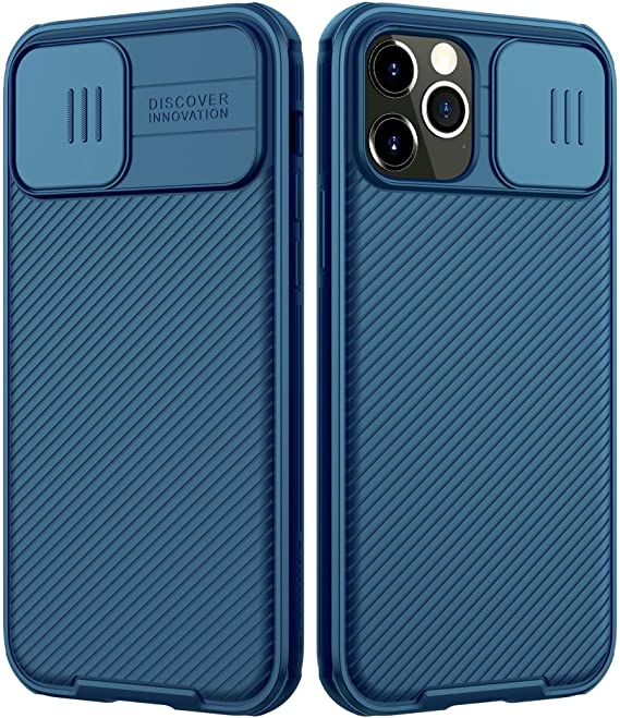Nillkin Compatible for iPhone 12 Pro Max Case, CamShield Pro Series Case with Slide Camera Cover, Slim Stylish Protective Case for iPhone 12 Pro Max 6.7" - Blue