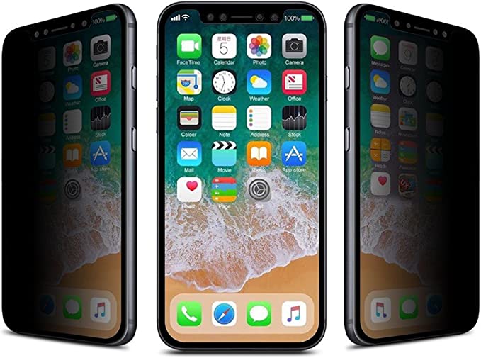Josi Minea Privacy Tempered Glass Screen Protector with Full Edge to Edge Coverage - Anti Spy Ballistic LCD Screen 3D Cover Guard HD Shield Compatible with Apple iPhone 11 Pro, iPhone Xs & iPhone X